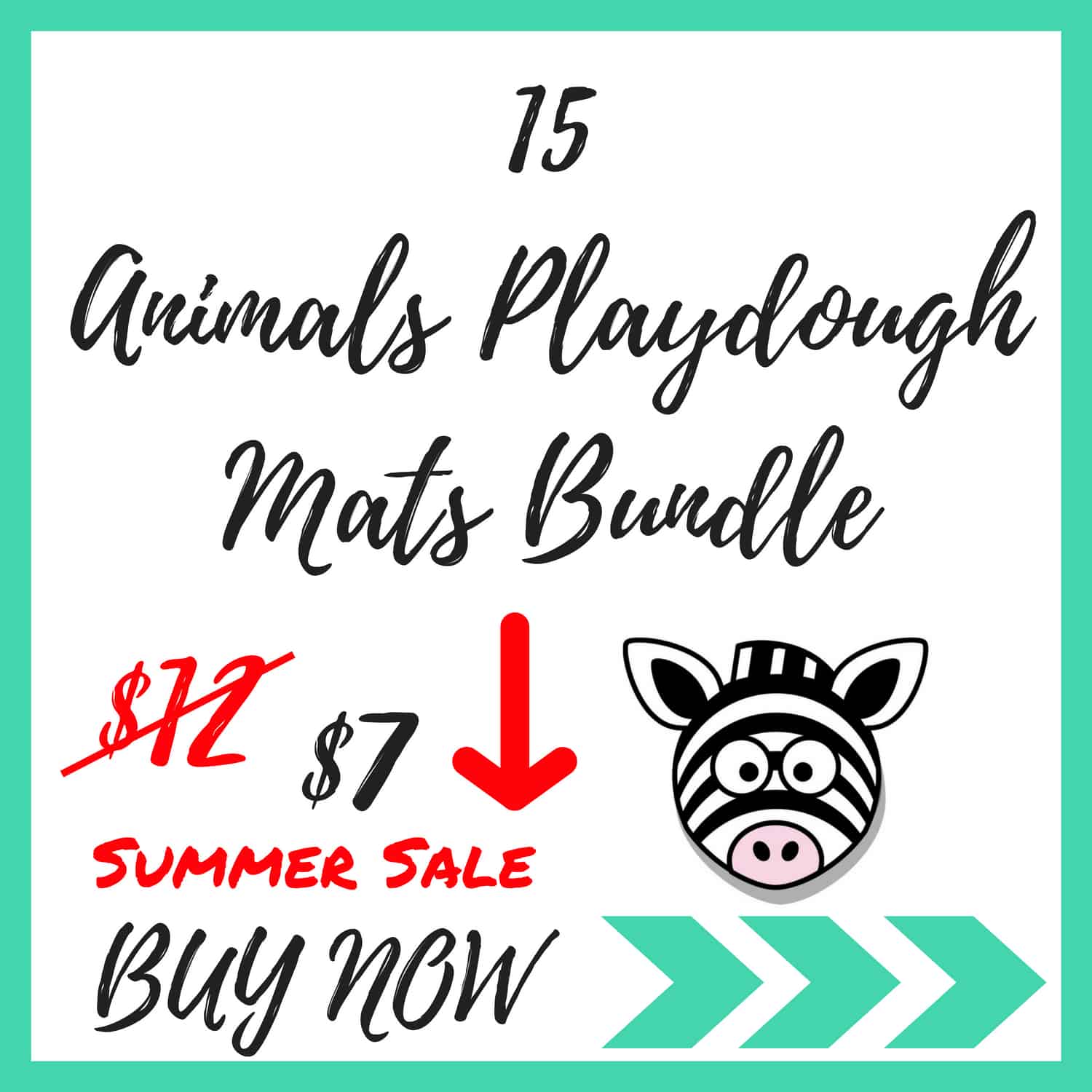 Copy Of 15 Zoo Animals Playdough Mats Cube Summer Sale Special